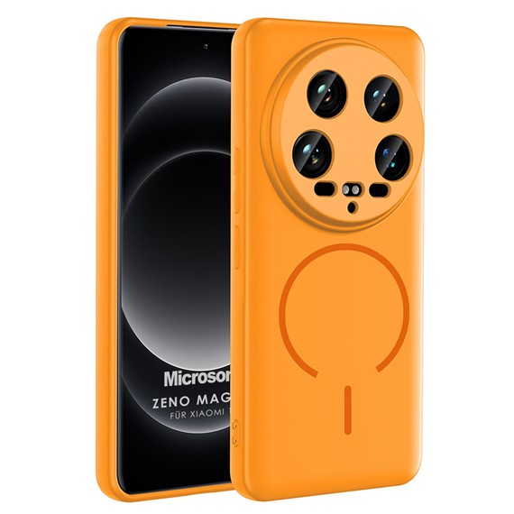 Microsonic Xiaomi 14 Ultra Kılıf Zeno MagSafe Turuncu 1