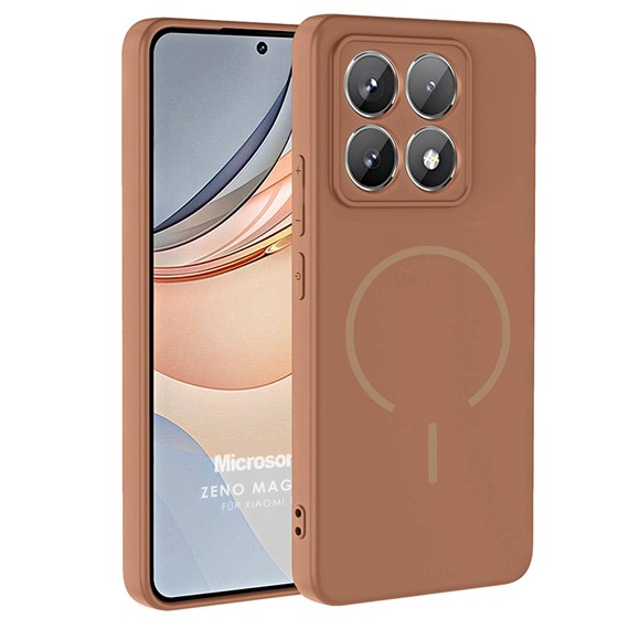 Microsonic Xiaomi 14T Pro Kılıf Zeno MagSafe Kahverengi 1