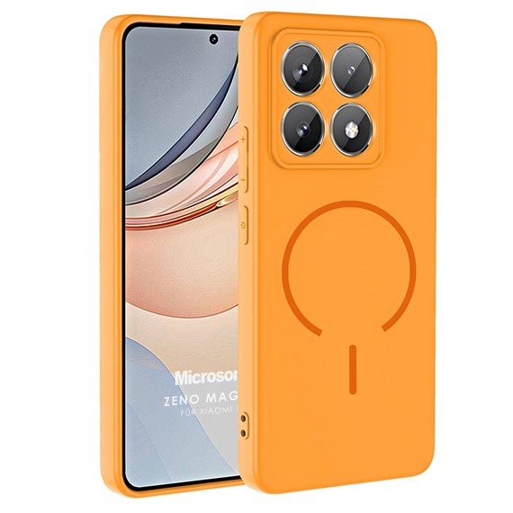 Microsonic Xiaomi 14T Kılıf Zeno MagSafe Turuncu 1