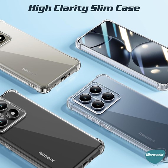 Microsonic Xiaomi 14T Pro Kılıf Shock Absorbing Şeffaf 4