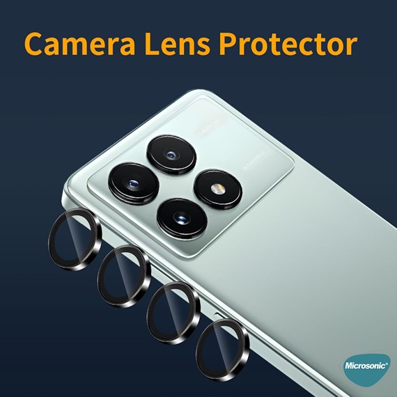 Microsonic Xiaomi 14T Tekli Kamera Lens Koruma Camı Siyah 2