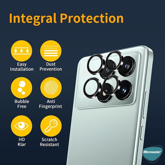 Microsonic Xiaomi 14T Tekli Kamera Lens Koruma Camı Siyah 3