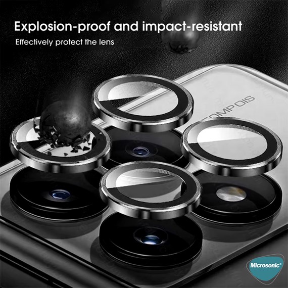 Microsonic Xiaomi 14T Tekli Kamera Lens Koruma Camı Siyah 4