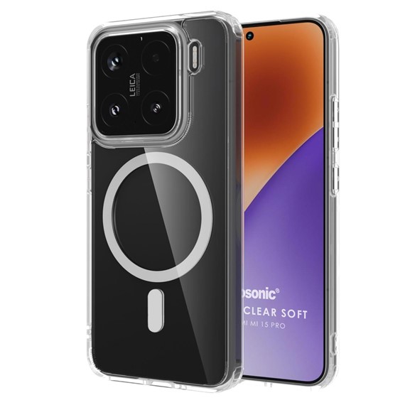 Microsonic Xiaomi 15 Pro Kılıf MagSafe Clear Sararmaz Şeffaf 1