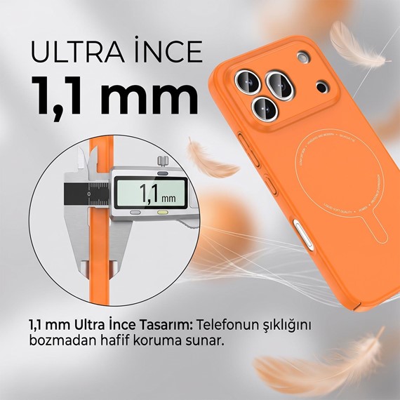 Microsonic Apple iPhone 17e Kılıf AirFit MagSafe Bordo 2