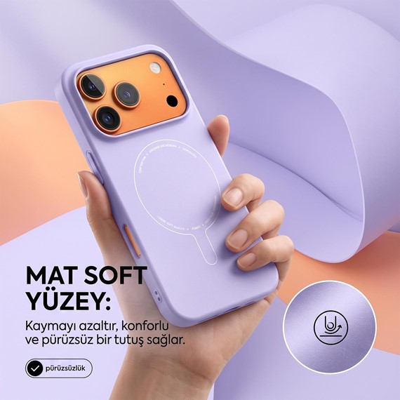 Microsonic Apple iPhone 17e Kılıf AirFit MagSafe Bordo 5