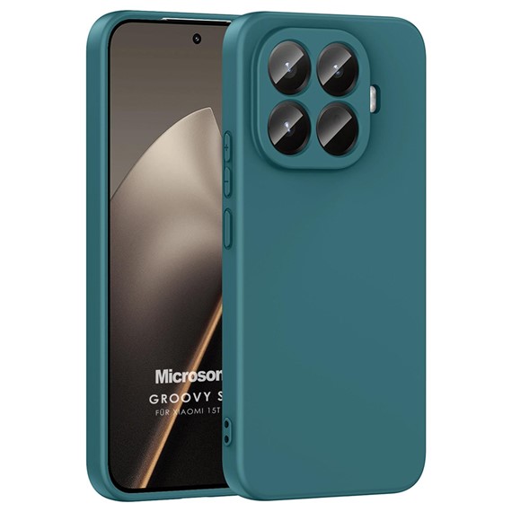 Microsonic Xiaomi 15T Pro Kılıf Groovy Soft Koyu Yeşil 1