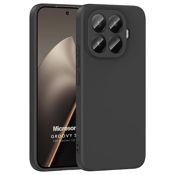 Microsonic Xiaomi 15T Pro Kılıf Groovy Soft Siyah 1
