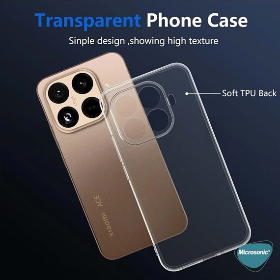 Microsonic Xiaomi 15T Pro Kılıf Transparent Soft Şeffaf 2