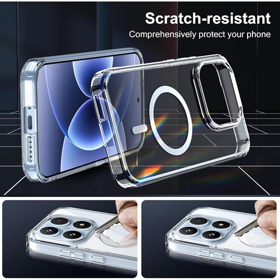 Microsonic Xiaomi 17 Kılıf MagSafe Clear Sararmaz Şeffaf 8