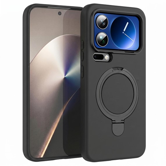 Microsonic Xiaomi 17 Pro Max Kılıf Aura Stant MagSafe Siyah 1