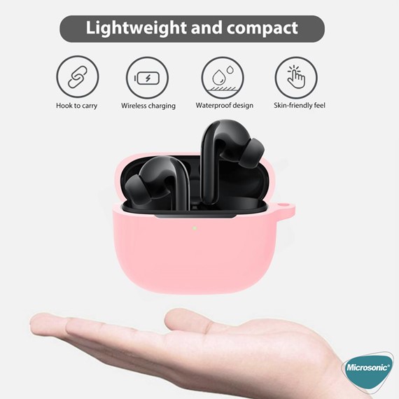 Microsonic Xiaomi Flipbuds Pro Mat Silikon Kılıf Sarı 5