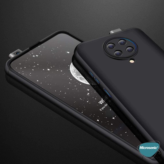 Microsonic Xiaomi Poco F2 Pro Kılıf Double Dip 360 Protective Mavi 5
