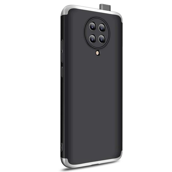 Microsonic Xiaomi Poco F2 Pro Kılıf Double Dip 360 Protective Siyah Gri 2