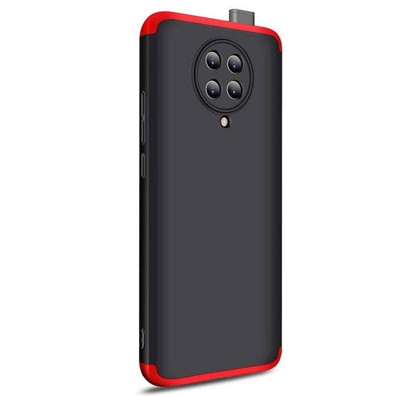 Microsonic Xiaomi Redmi K30 Pro Kılıf Double Dip 360 Protective Siyah Kırmızı 2