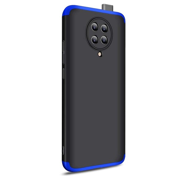 Microsonic Xiaomi Redmi K30 Pro Kılıf Double Dip 360 Protective Siyah Mavi 2