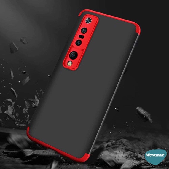 Microsonic Xiaomi Mi 10 Kılıf Double Dip 360 Protective Kırmızı 4