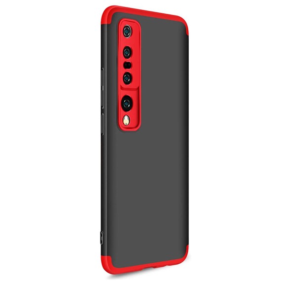 Microsonic Xiaomi Mi 10 Kılıf Double Dip 360 Protective Siyah Kırmızı 2