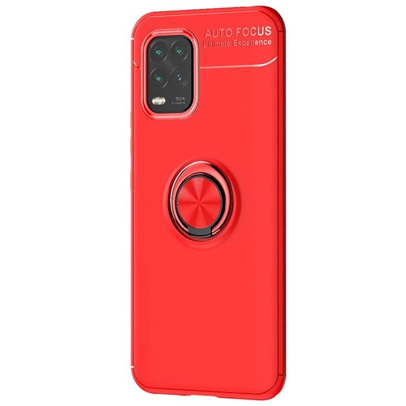 Microsonic Xiaomi Mi 10 Lite Zoom Kılıf Kickstand Ring Holder Kırmızı 2
