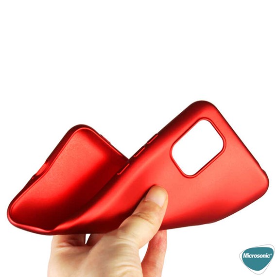 Microsonic Matte Silicone Xiaomi Mi 10 Lite Kılıf Kırmızı 5