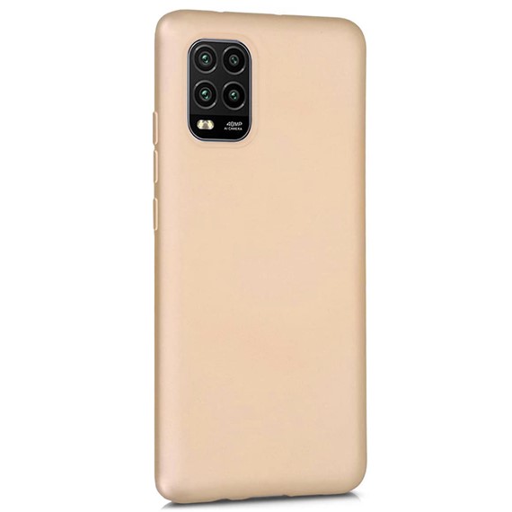 Microsonic Matte Silicone Xiaomi Mi 10 Lite Kılıf Gold 2