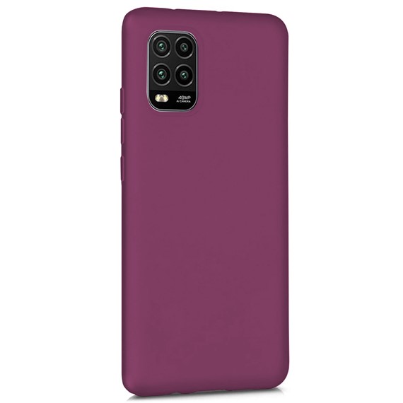 Microsonic Matte Silicone Xiaomi Mi 10 Lite Kılıf Mor 2