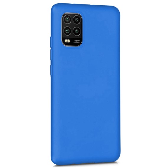 Microsonic Matte Silicone Xiaomi Mi 10 Lite Zoom Kılıf Mavi 2