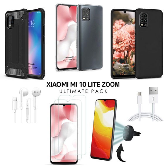 Microsonic Xiaomi Mi 10 Lite Zoom Kılıf Aksesuar Seti 1