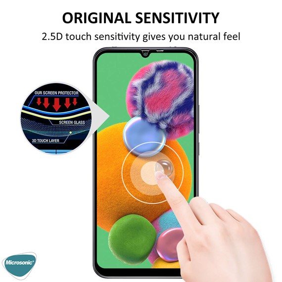 Microsonic Xiaomi Mi 10 Lite Zoom Tam Kaplayan Temperli Cam Ekran Koruyucu Siyah 4