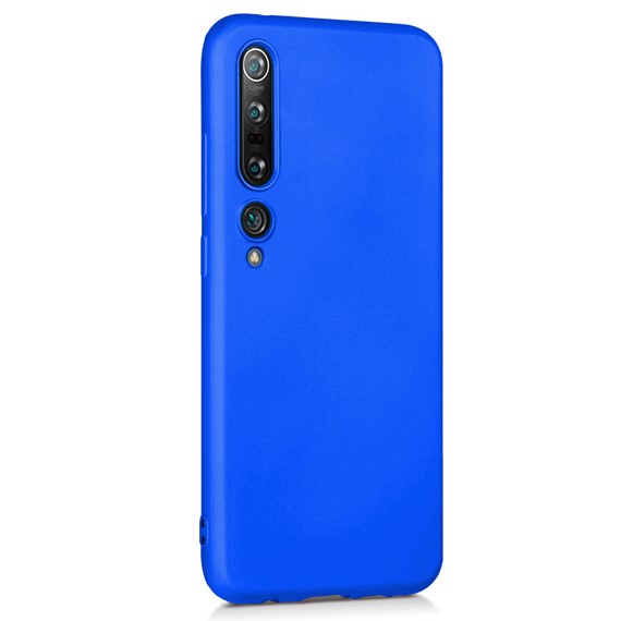 Microsonic Matte Silicone Xiaomi Mi 10 Kılıf Mavi 2