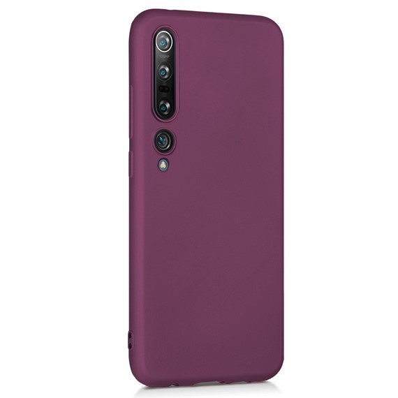 Microsonic Matte Silicone Xiaomi Mi 10 Kılıf Mor 2