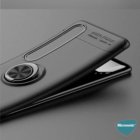 Microsonic Xiaomi Mi 10 Kılıf Kickstand Ring Holder Lacivert 4