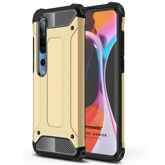 Microsonic Xiaomi Mi 10 Pro Kılıf Rugged Armor Gold 1