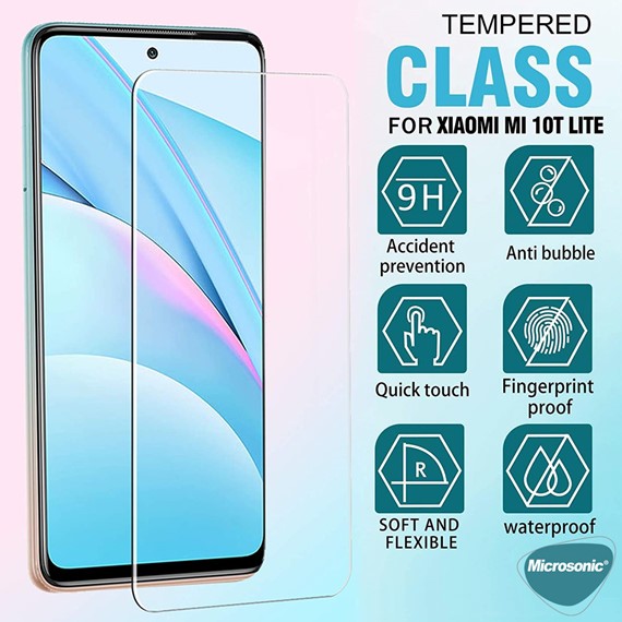 Microsonic Xiaomi Mi 10T Lite Tempered Glass Cam Ekran Koruyucu 4