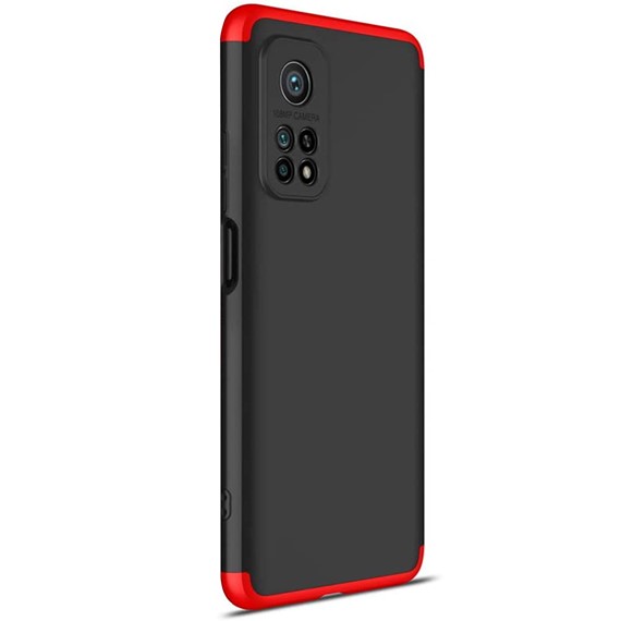 Microsonic Xiaomi Mi 10T Kılıf Double Dip 360 Protective Siyah Kırmızı 2