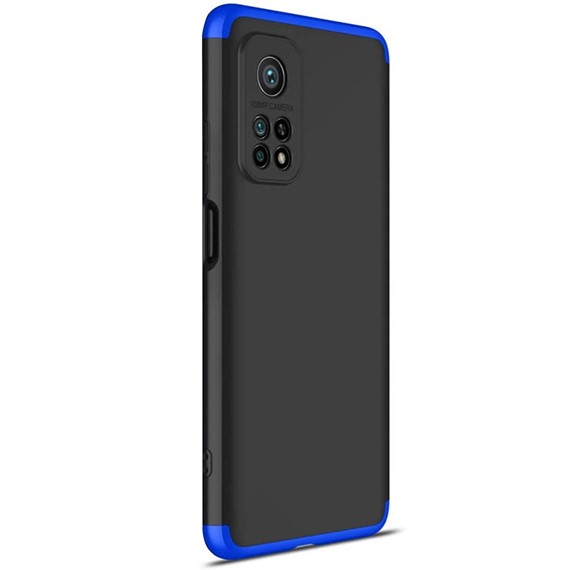 Microsonic Xiaomi Mi 10T Pro Kılıf Double Dip 360 Protective Siyah Mavi 2