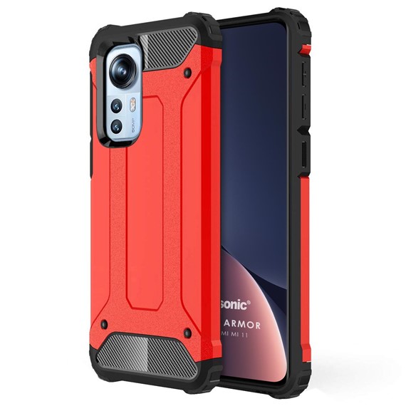 Microsonic Xiaomi Mi 12 Kılıf Rugged Armor Kırmızı 1