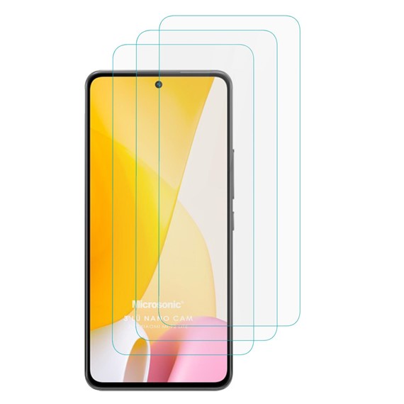 Microsonic Xiaomi Mi 12 Lite Screen Protector Nano Glass Cam Ekran Koruyucu 3 lü Paket 2