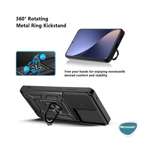 Microsonic Xiaomi Mi 12T Pro Kılıf Impact Resistant Siyah 3