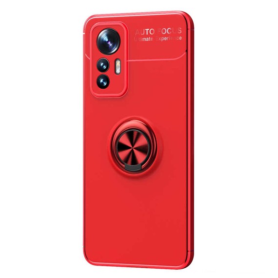 Microsonic Xiaomi Mi 12T Kılıf Kickstand Ring Holder Kırmızı 2