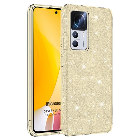 Microsonic Xiaomi Mi 12T Pro Kılıf Sparkle Shiny Gold 1