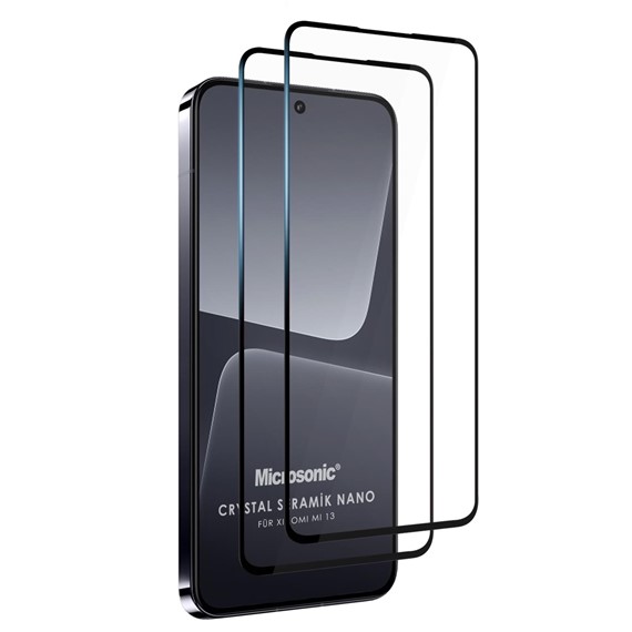 Microsonic Xiaomi Mi 13 Crystal Seramik Nano Ekran Koruyucu Siyah 2 Adet 1