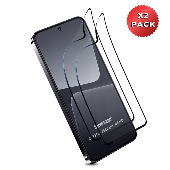 Microsonic Xiaomi Mi 13 Crystal Seramik Nano Ekran Koruyucu Siyah 2 Adet 2