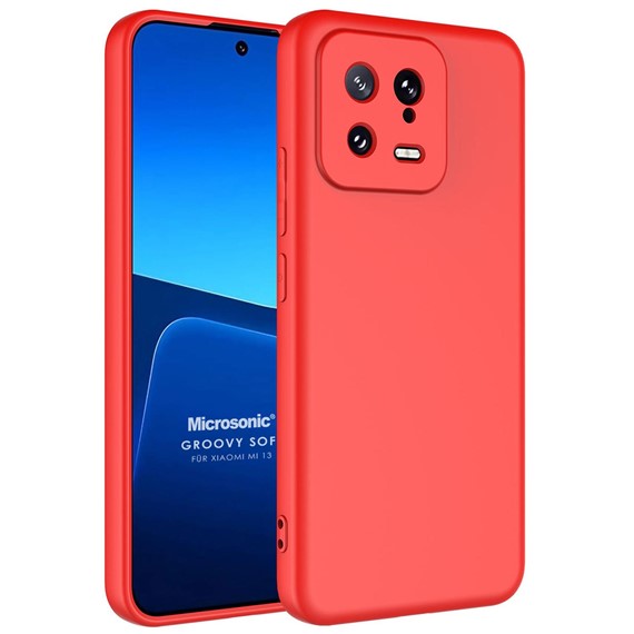 Microsonic Xiaomi Mi 13 Kılıf Groovy Soft Kırmızı 1