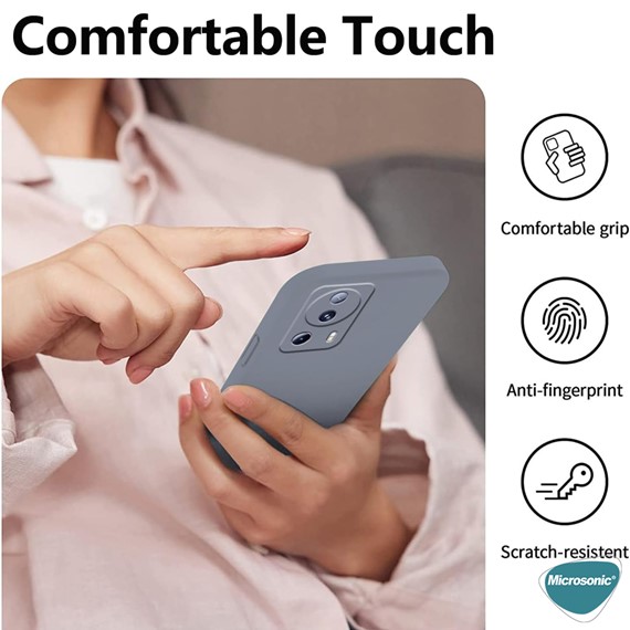 Microsonic Xiaomi Mi 13 Lite Kılıf Groovy Soft Kırmızı 5