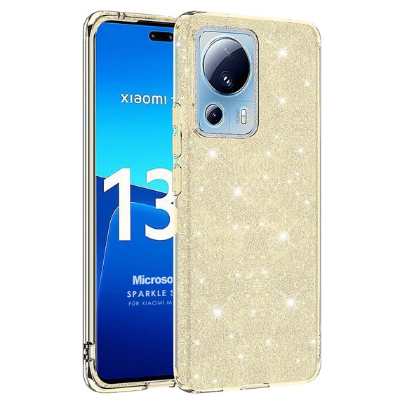 Microsonic Xiaomi Mi 13 Lite Kılıf Sparkle Shiny Gold 1
