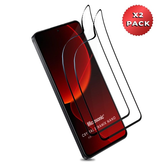 Microsonic Xiaomi Mi 13T Crystal Seramik Nano Ekran Koruyucu Siyah 2 Adet 2