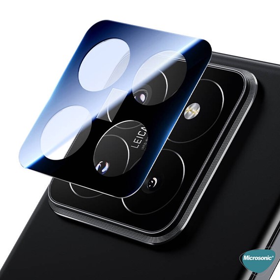 Microsonic Xiaomi Mi 14 Pro Kamera Lens Koruma Camı V2 Siyah 4