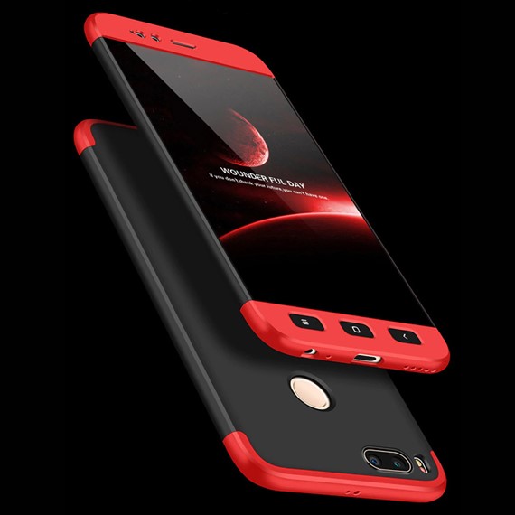 Microsonic Xiaomi Mi 5X Kılıf Double Dip 360 Protective Kırmızı 5