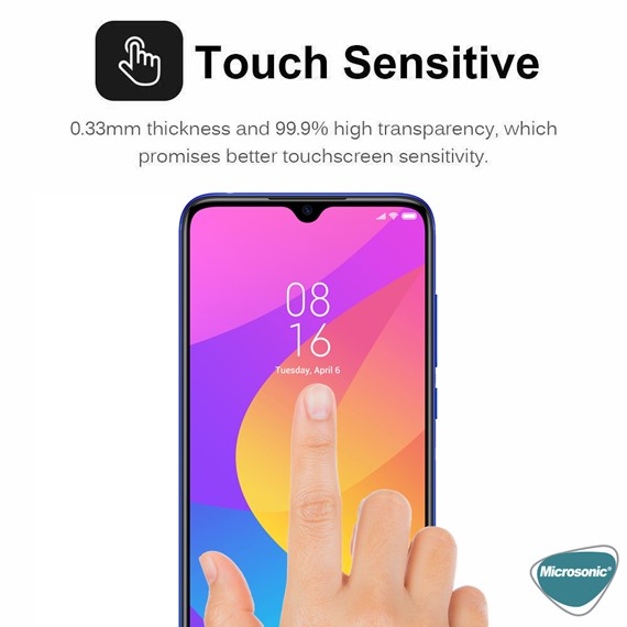 Microsonic Xiaomi Mi 9 Lite Privacy 5D Gizlilik Filtreli Cam Ekran Koruyucu Siyah 3